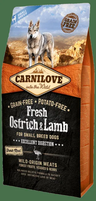 Carnilove Fresh Ostrich & Lamb Excellent Digestion for Small Breed Dogs 6kg