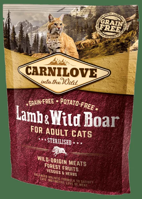 Carnilove Lamb  and  Wild Boar Adult Cats – Sterilised 400g
