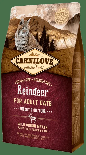 Carnilove Reindeer Adult Cats – Energy and Outdoor 2kg