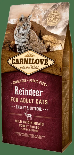 Carnilove Reindeer Adult Cats – Energy and Outdoor 6kg