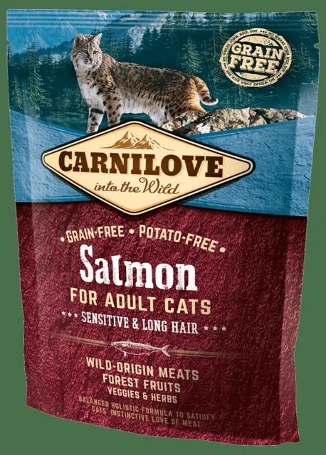 Carnilove Salmon Adult Cats – Sensitive and Long Hair 400g