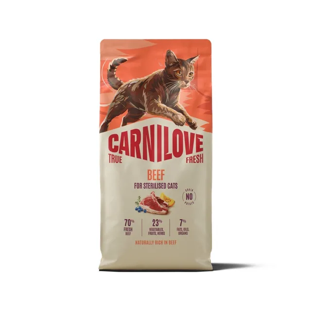 CARNILOVE True Fresh Cat Beef Sterilised 6 kg hovězí, pro kastrované kočky