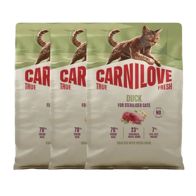 CARNILOVE True Fresh Cat Duck Sterilized 3x2 kg kachna, pro sterilizované kočky