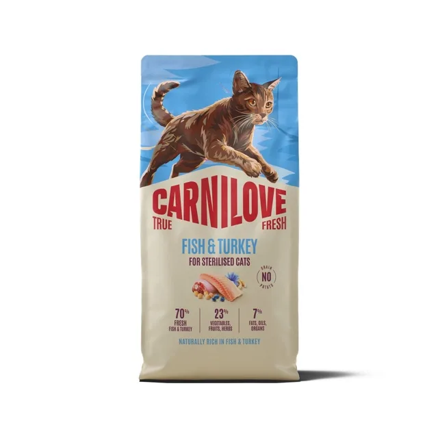 CARNILOVE True Fresh Cat Fish and Turkey Sterilised 6 kg ryba a krůta, pro kastrované kočky