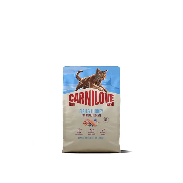 CARNILOVE True fresh cat granule ryba, krůta pro kastrované kočky 2 kg