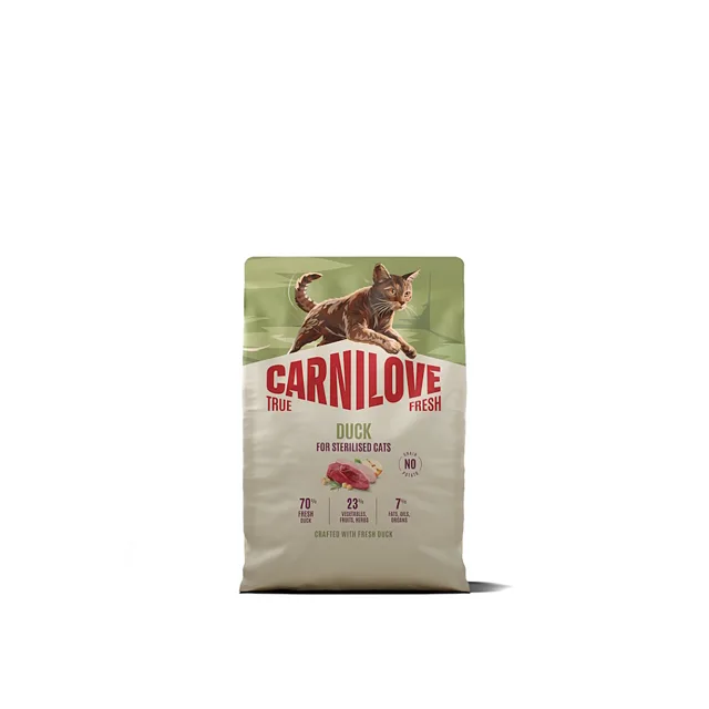 CARNILOVE True fresh cat granule s kachním pro kastrované kočky 2 kg