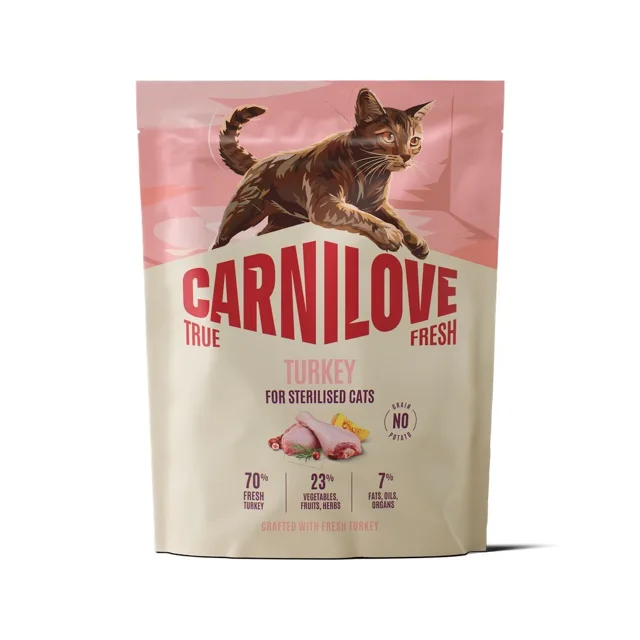CARNILOVE True Fresh Cat Turkey Sterilised 400 g krůta, pro kastrované kočky