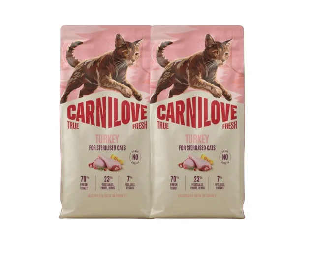 CARNILOVE True Fresh Cat Turkey Sterilized 2x6 kg krůta, pro sterilizované kočky