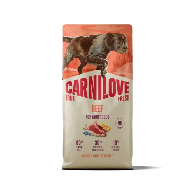 CARNILOVE True Fresh Dog Beef Adult 12 kg granule s čerstvým hovězím masem pro dospělé psy