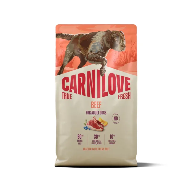 CARNILOVE True Fresh Dog Beef Adult 4 kg granule s čerstvým hovězím masem pro dospělé psy
