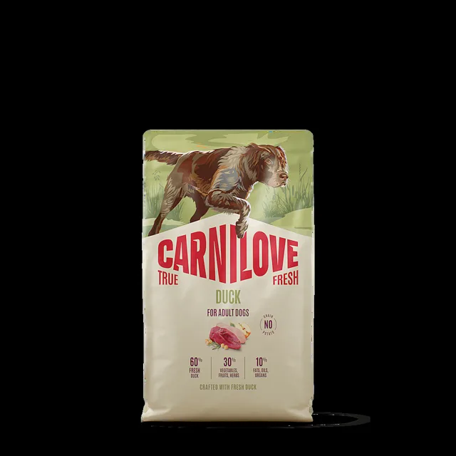CARNILOVE True fresh dog dry granule s kachním pro psy 4 kg