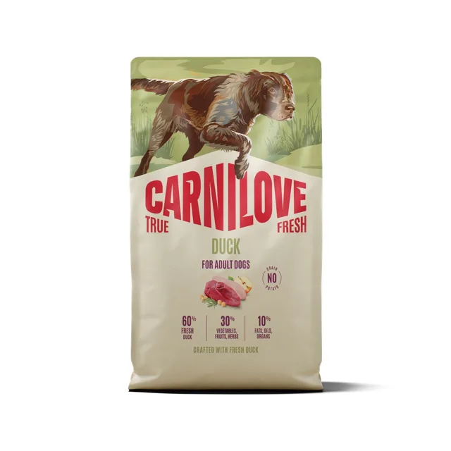 CARNILOVE True Fresh Dog Duck Adult 12 kg granule s čerstvou kachnou pro dospělé psy