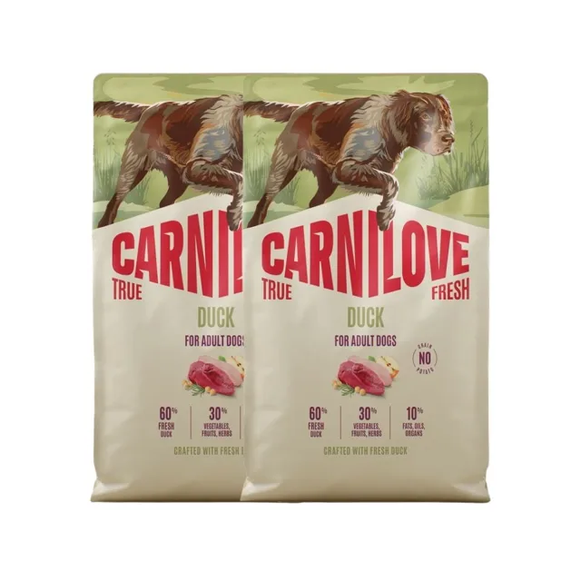 CARNILOVE True Fresh Dog Duck Adult 2x12 kg suché krmivo s čerstvou kachnou pro dospělé psy