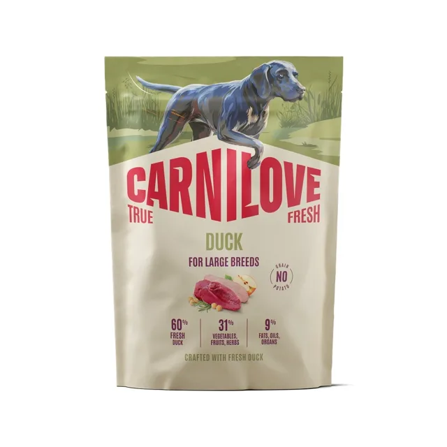 CARNILOVE True Fresh Dog Duck Adult Large Breeds 1,5 kg granule s čerstvou kachnou pro dospělé psy velkých plemen