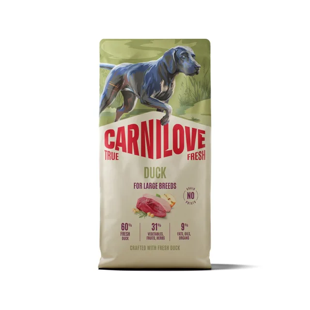 CARNILOVE True Fresh Dog Duck Adult Large Breeds 12 kg granule s čerstvou kachnou pro dospělé psy velkých plemen