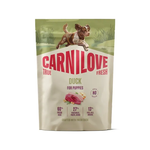 CARNILOVE True Fresh Dog Duck Puppies 1,5 kg granule s čerstvou kachnou pro štěňata