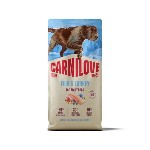 CARNILOVE True Fresh Dog Fish and Turkey Adult 12 kg granule čerstvá ryba a krůta pro dospělé psy