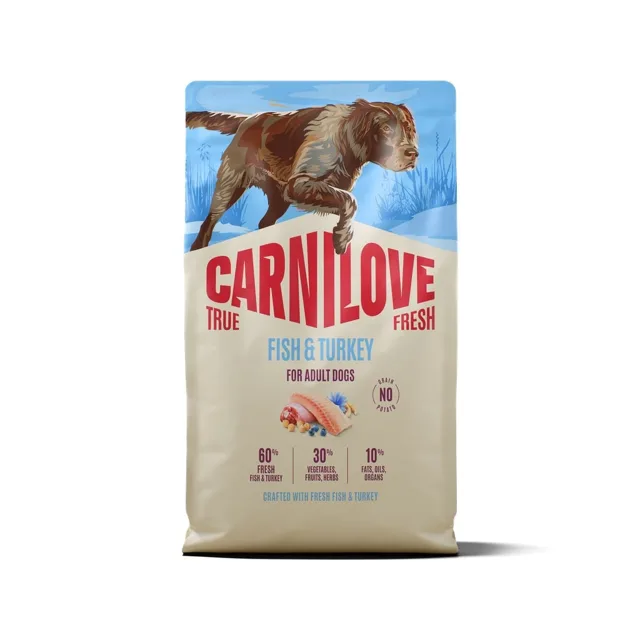 CARNILOVE True Fresh Dog Fish and Turkey Adult 4 kg granule s čerstvou rybou a krůtou pro dospělé psy
