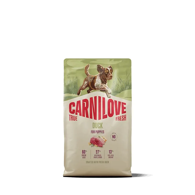CARNILOVE True fresh dog granule s kachním pro štěňata 4 kg