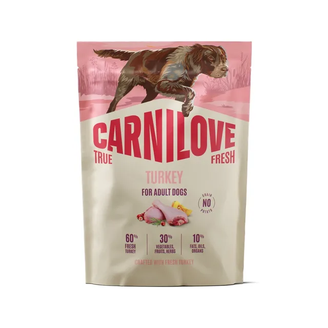 CARNILOVE True Fresh Dog Turkey Adult 1,5kg granule s čerstvým krůtím masem pro dospělé psy