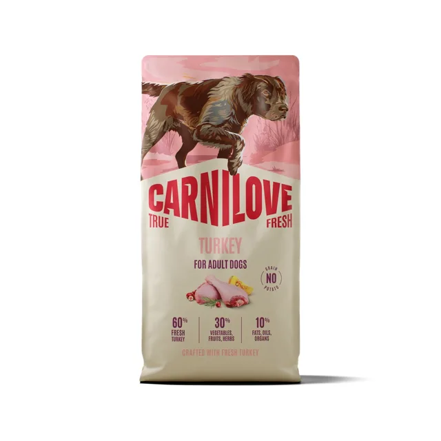 CARNILOVE True Fresh Dog Turkey Adult 12 kg granule s čerstvým krůtím masem pro dospělé psy