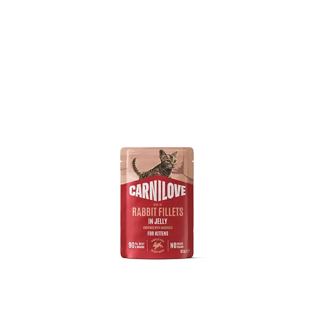 CARNILOVE Želé v kapsičce pro kočky králík s měsíčkem 85 g