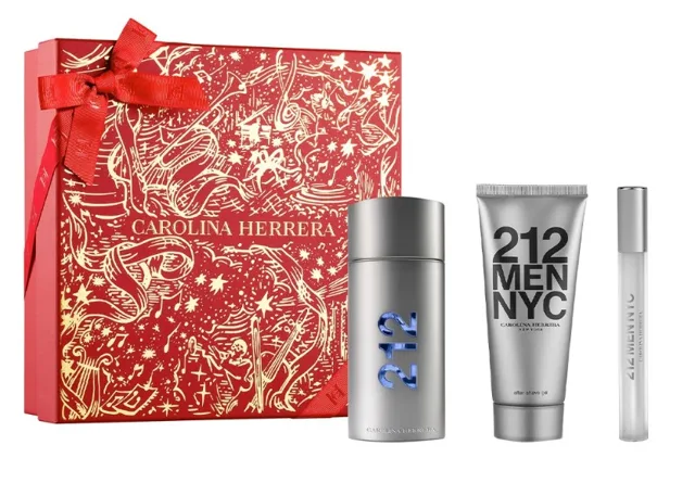 Carolina Herrera 212 Men - EDT 100 ml + gel po holení 100 ml + EDT 10 ml