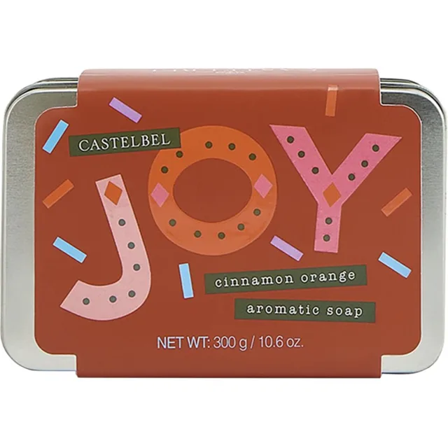 Castelbel Charming Soaps Cinnamon Orange tuhé mýdlo v plechovce 300 g
