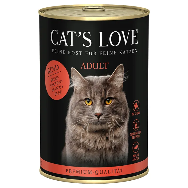 Cat's Love 24 x 400 g – výhodné balení - ryba s kuřecím