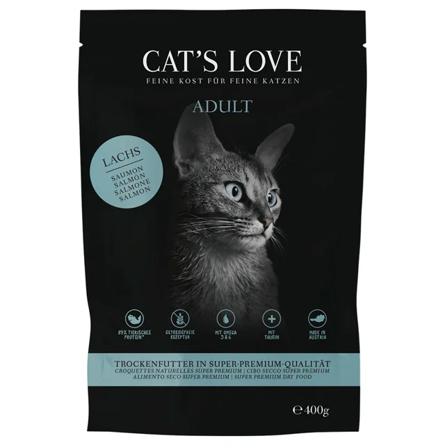 Cat's Love Adult s lososem - 2 x 400 g