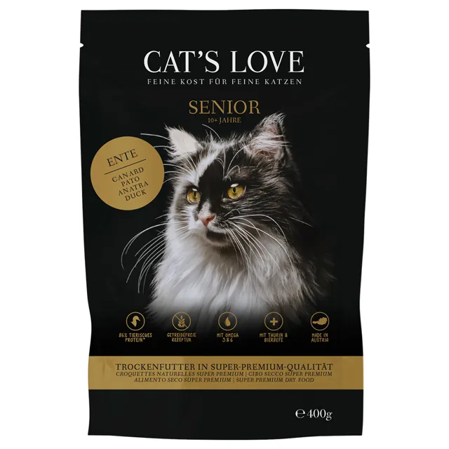Cat's Love Senior s kachnou - 400 g