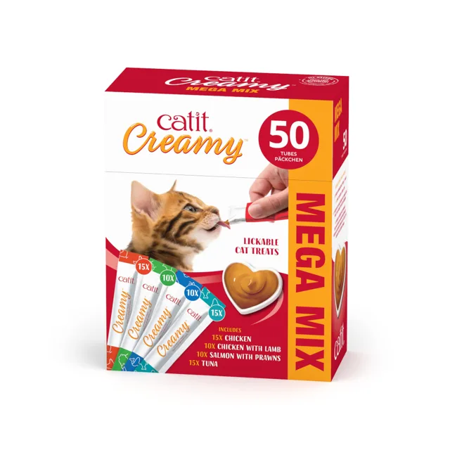 Catit Creamy 50 x 10 g - Mix (4 druhy)