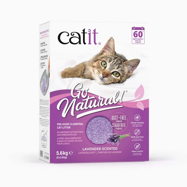 Catit Go Natural stelivo pro kočky s vůní levandule - 5,6 kg (2 x 2,8 kg)