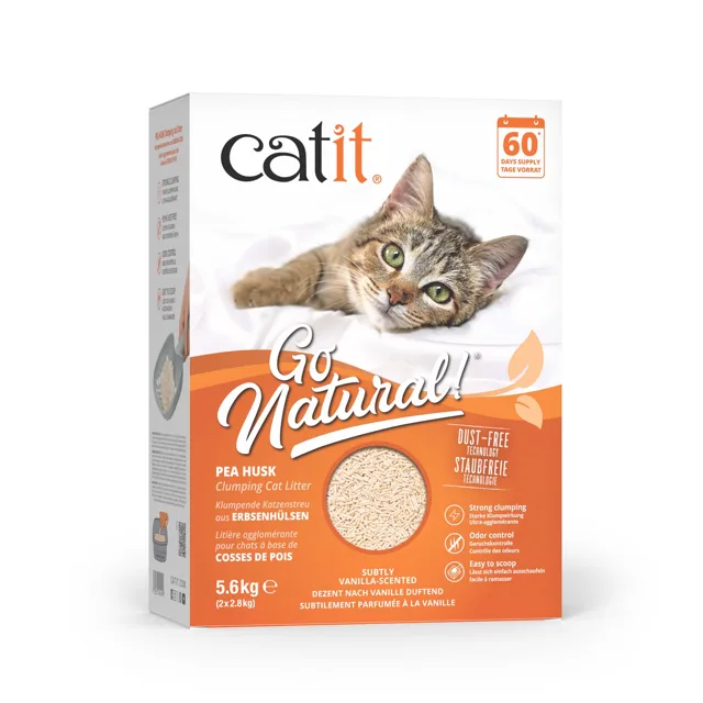 Catit Go Natural stelivo pro kočky s vůní vanilky - 5,6 kg (2 x 2,8 kg)