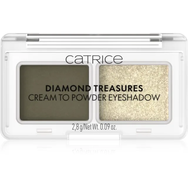 Catrice Diamond Treasures duo oční stíny odstín 040 Olive Twinkle 2.8 g