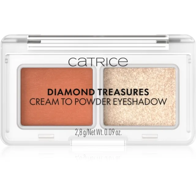 Catrice Diamond Treasures duo oční stíny odstín 050 Peach Gleam 2.8 g