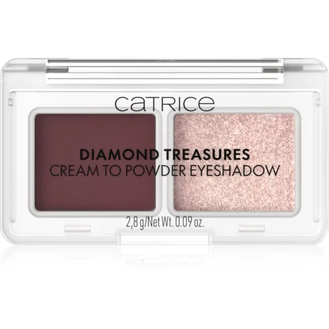Catrice Diamond Treasures duo oční stíny odstín 060 Burgundy Glitz 2.8 g
