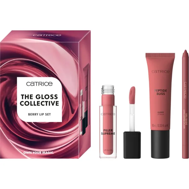 Catrice The Gloss Collective Berry Lip Set sada na rty odstín 01 Gloss The Line!