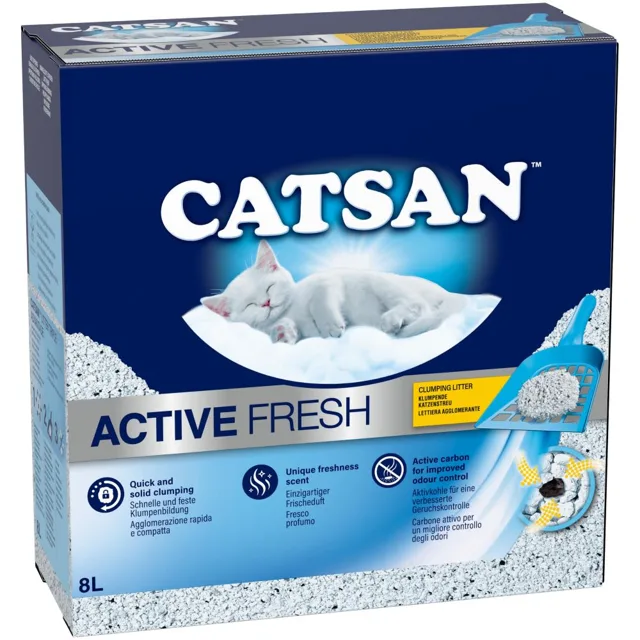 Catsan Active Fresh hrudkující kočkolit - 8 l