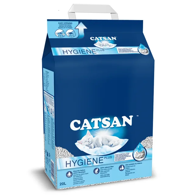 CATSAN Hygiene Plus 20l hygienické stelivo pro kočky