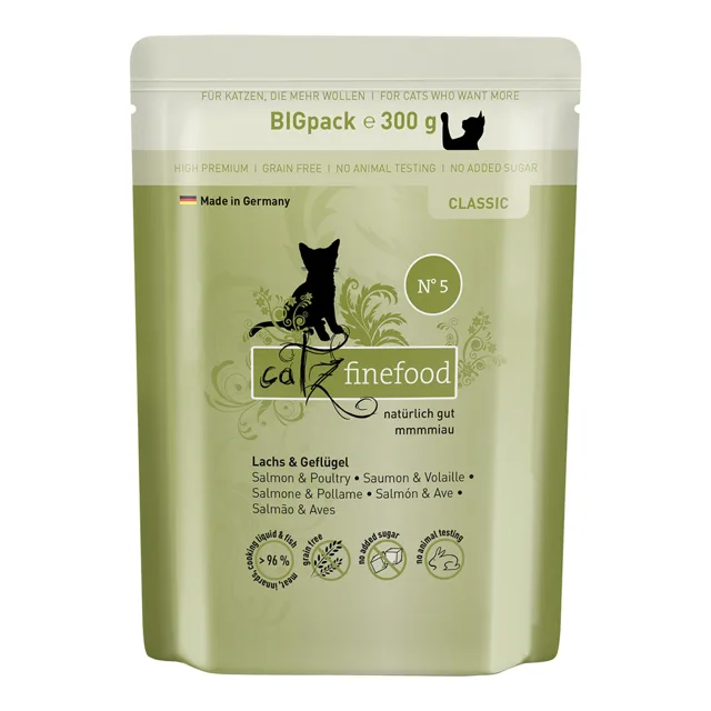 catz finefood 6 × 300 g - losos a drůbeží