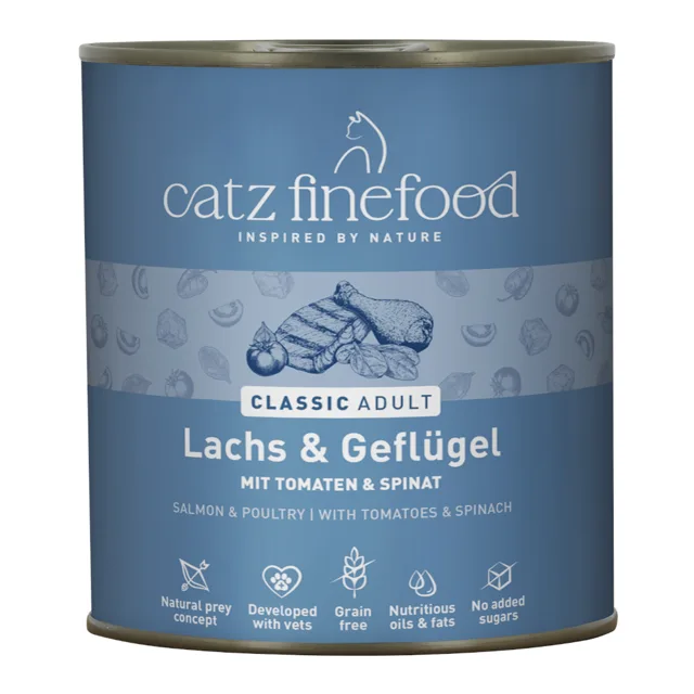 catz finefood 6 x 800 g - losos a drůbež