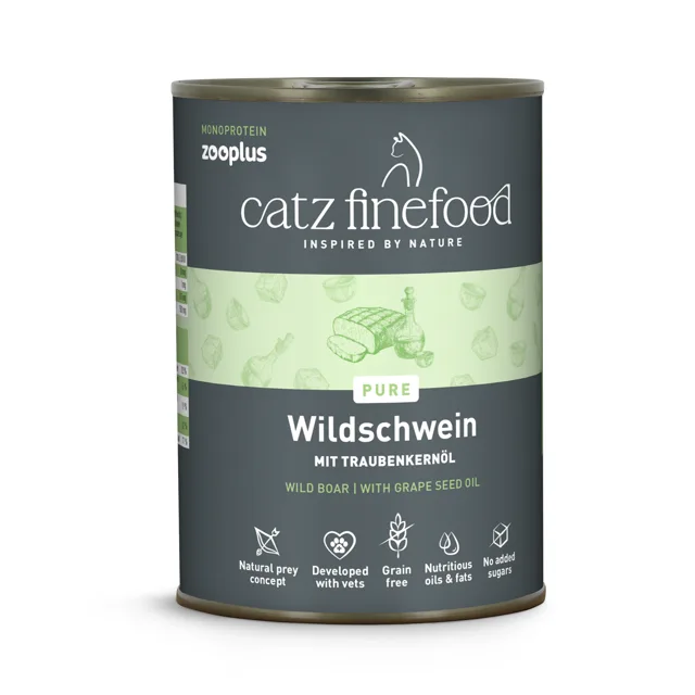 catz finefood Monoprotein zooplus 6 x 400 g - divočák