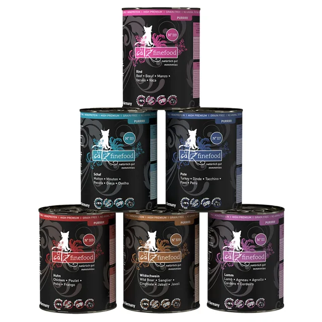 catz finefood Pure konzerva 6 x 400 g - mix I (6 druhů)