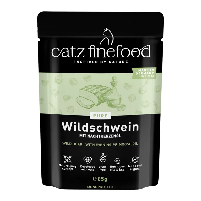 catz finefood Pure Pouch 8 x 85 g - divočák