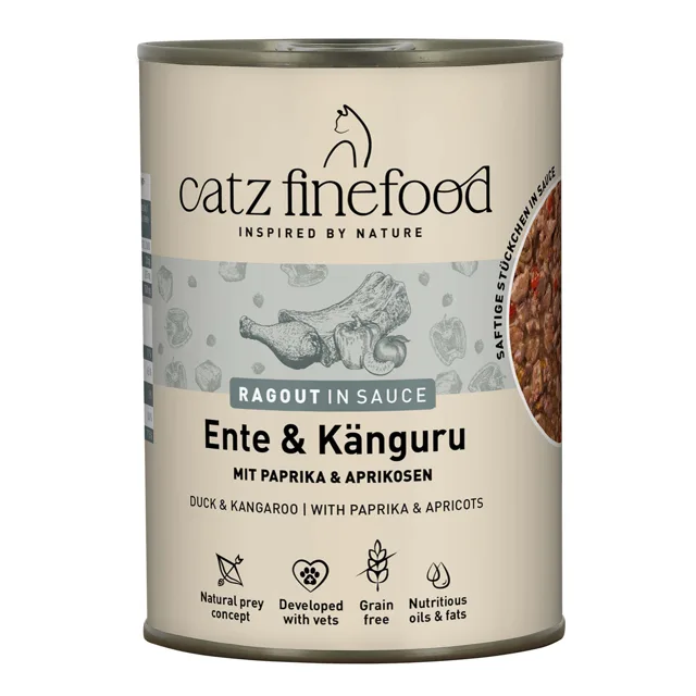 catz finefood Ragout 6 x 380 g - no.607 kachna a klokan