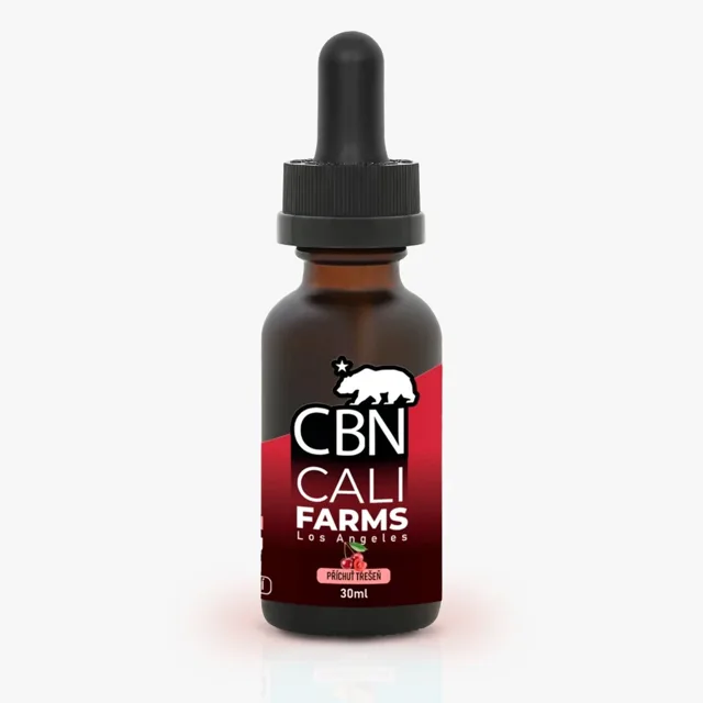 CBD & CBN olej (2000 mg CBD + 500 mg CBN) – třešeň 30 ml – CaliFarms