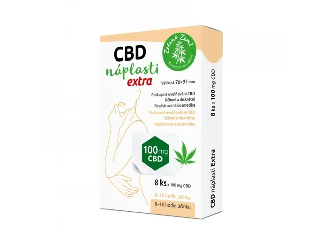 CBD náplasti extra velké - balení 8 ks - Zelená Země