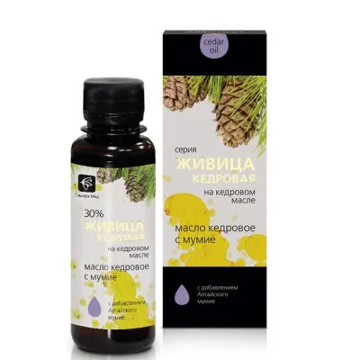 Cedrový olej s cedrovou pryskyřicí 30 % a mumiem 100 ml