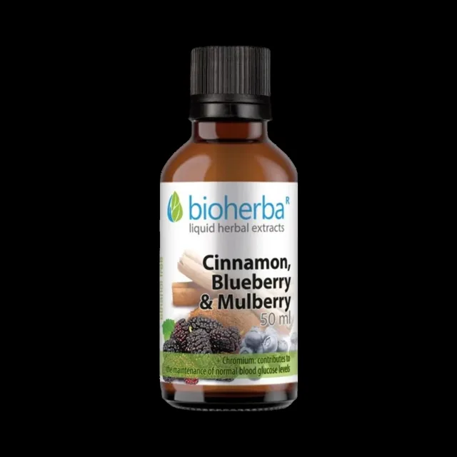 Cejlonská skořice, borůvka a černá moruše kapky – tinktura – 50 ml – Bioherba